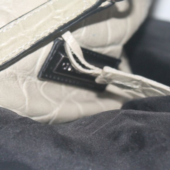 $398 Charles Jourdan Croc Leather 2 Way Satchel Shoulder Bag Purse Like new - Picture 2 of 11